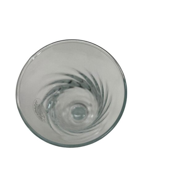 2 Pasabhce Circle of Art of Glass Swirl Champagne Flutes Made in Turkey New - Picture 4 of 6